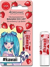 Kup Balsam do ust Truskawka - 4Organic #Kawaii Strawberry Lip Balm