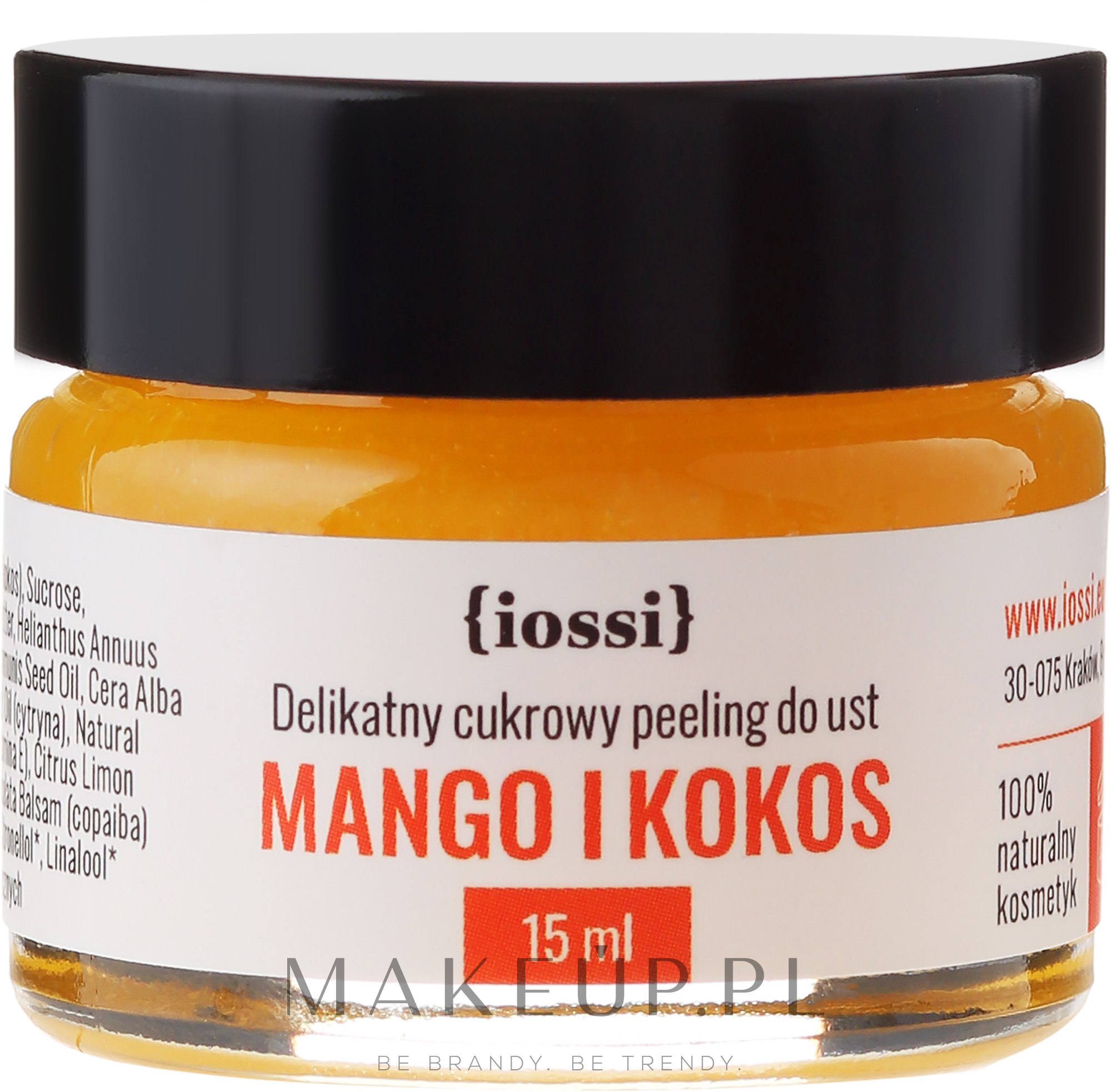 Delikatny cukrowy peeling do ust Mango i kokos - Iossi — Zdjęcie 15 ml