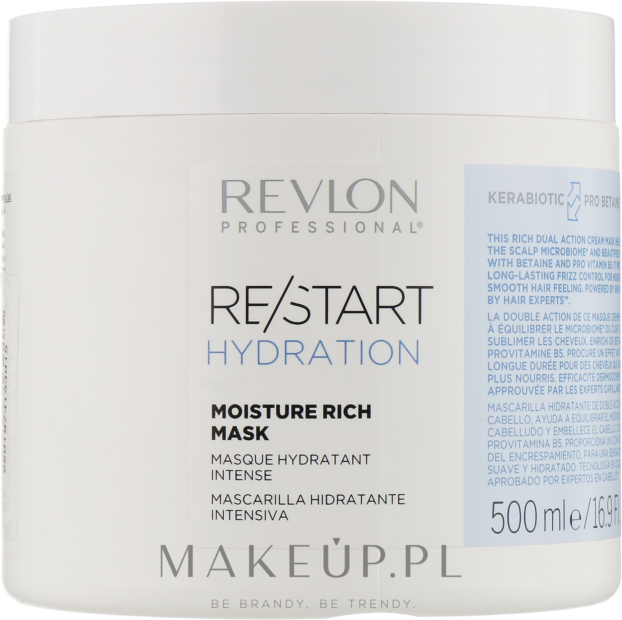 Nawilżająca maska do włosów - Revlon Professional Restart Hydration Moisture Rich Mask — Zdjęcie 500 ml
