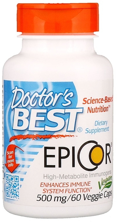 Suplement diety w kapsułkach wzmacniający odporność - Doctor's Best Epicor — Zdjęcie N1