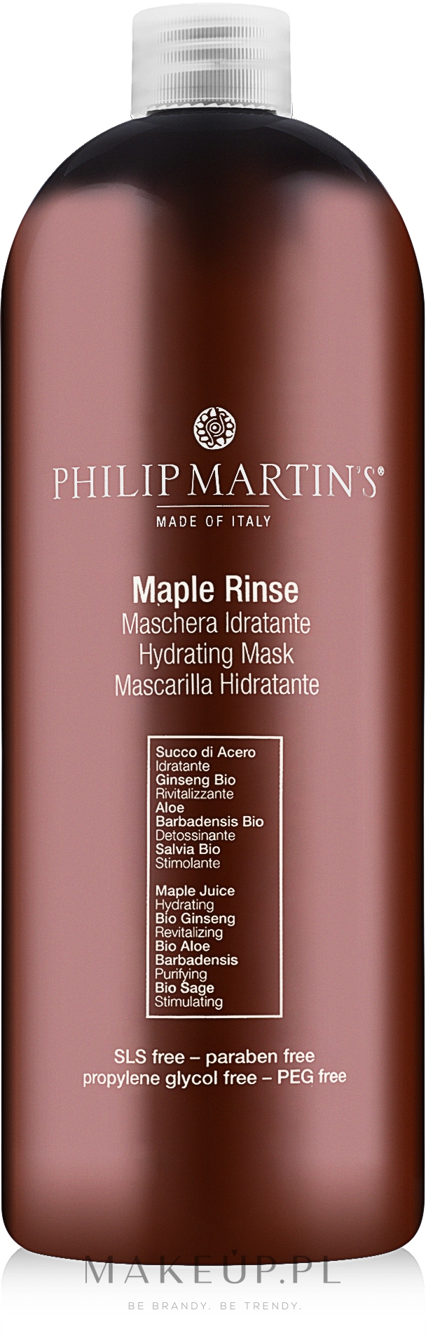 Klonowa nawilżająca odżywka do włosów - Philip Martin's Maple Rinse Conditioner — Zdjęcie 1000 ml