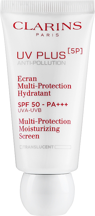 Nawilżająco-ochronny fluid do twarzy SPF 50 - Clarins Uv Plus [5p] Multi-protection Moisturizing Screen SPF 50-PA+++ — Zdjęcie N2