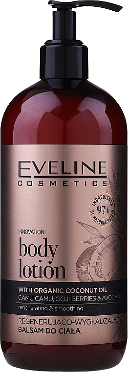 Regenerująco-wygładzający balsam do ciała - Eveline Organic Gold 