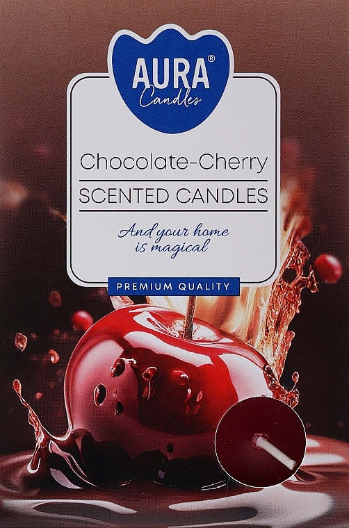 Zestaw podgrzewaczy zapachowych Czekolada i wiśnia - Bispol Chocolate Cherry Scented Candles — Zdjęcie N2