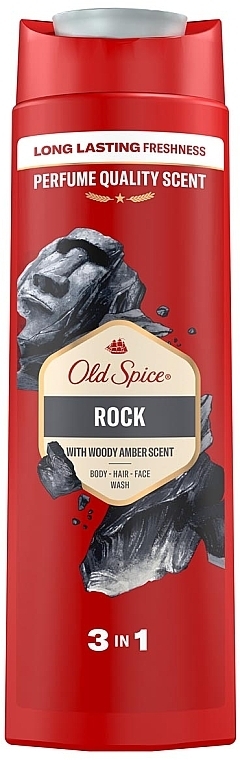 Żel pod prysznic i szampon do włosów dla mężczyzn - Old Spice Rock With Charcoal Shower Gel + Shampoo — Zdjęcie N1