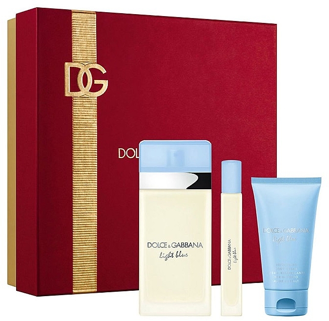 Dolce & Gabbana Light Blue - Zestaw (edt/200ml + edt/10ml+b/lot/100ml) — Zdjęcie N1