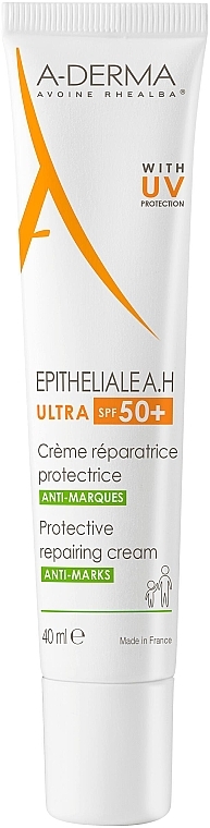 Regenerujący krem ochronny do twarzy - A-Derma Epitheliale A.H Ultra SPF50 Protective Repairing Cream — Zdjęcie N1