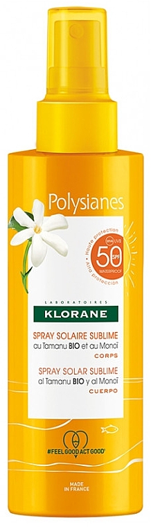 Spray do opalania SPF 50 - Klorane Polysianes Sublime Sun Spray Tamanu and Monoi — Zdjęcie N1