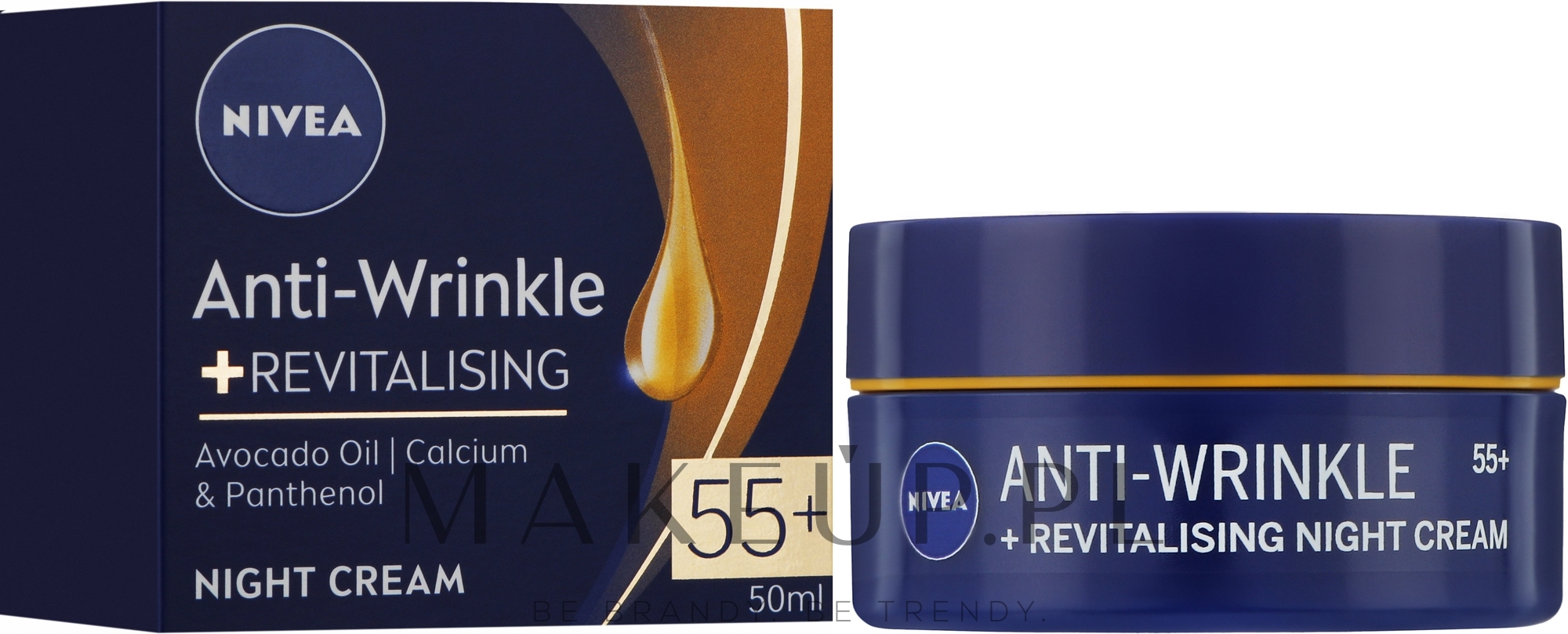 PRZECENA! Przeciwzmarszczkowy + rewitalizujący krem do twarzy na noc 55+ - Nivea Anti-Wrinkle Revitalizing Night Cream * — Zdjęcie 50 ml