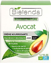 Odżywczy krem do twarzy na dzień i noc - Bielenda Bouquet Nature Avocado Nourishing Day Night Cream — Zdjęcie N2