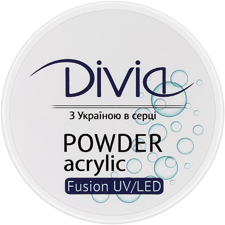 Proszek akrylowy do przedłużania paznokci, Di1816 - Divia Acrylic Powder Fusion UV/LED — Zdjęcie N1