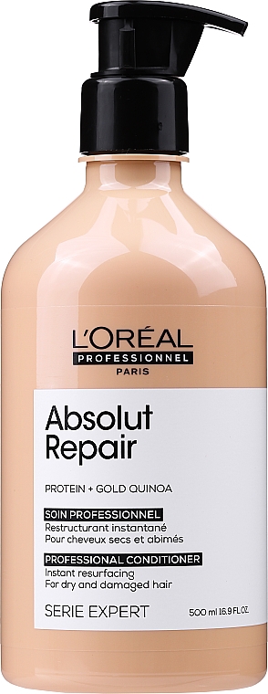 Odżywka do włosów zniszczonych - L'Oreal Professionnel Serie Expert Absolut Repair Gold Quinoa +Protein Conditioner — Zdjęcie N4