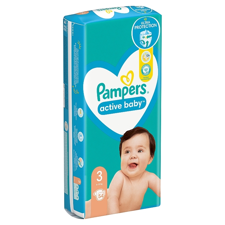 PRZECENA! Pieluchy Active Baby 3 (6-10 kg), 54 szt. - Pampers * — Zdjęcie N22