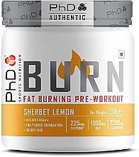 Kup Kompleks przedtreningowy na spalanie tłuszczu Sorbet i cytryna - PhD Burn Fat Burning Pre-Workout Sherbet Lemon