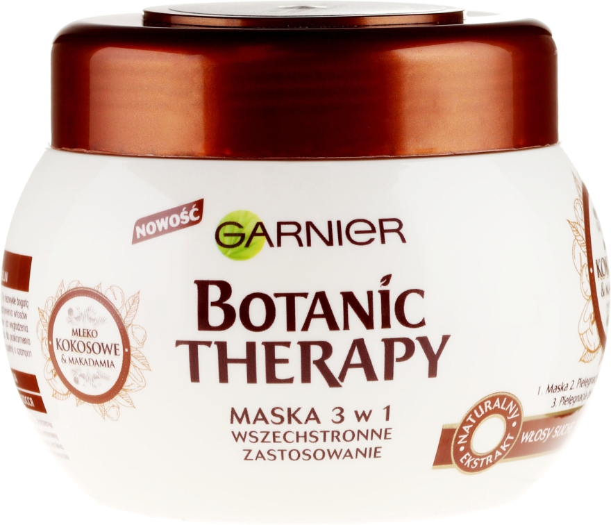 Maska do włosów 3 w 1 Mleko kokosowe i macadamia - Garnier Botanic Therapy