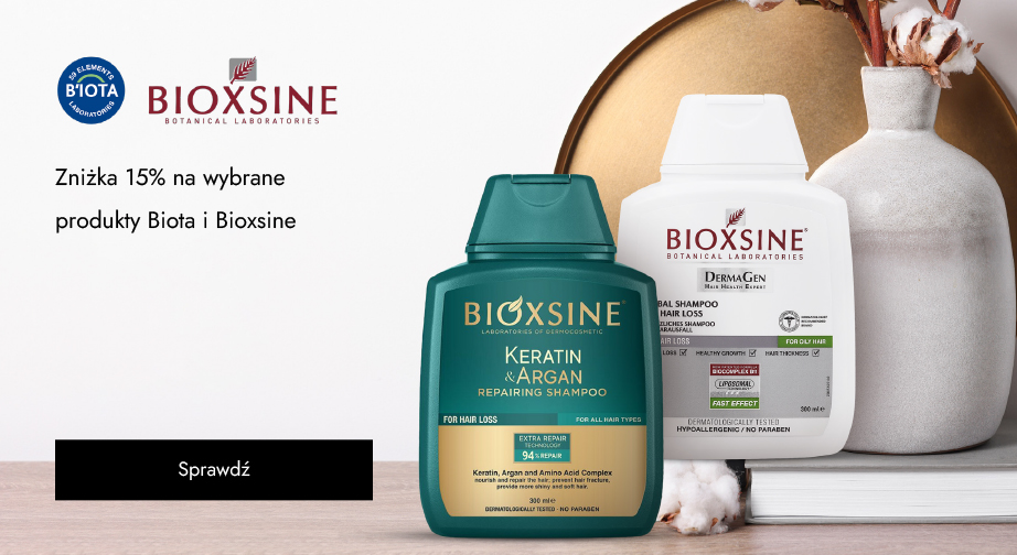 Zniżka 15% na wybrane produkty Biota i Bioxsine. Ceny podane na stronie uwzględniają rabat.