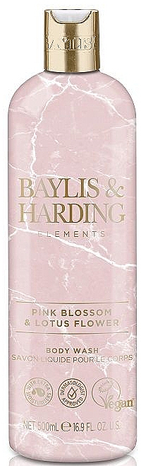 Żel pod prysznic Kwiat lotosu - Baylis & Harding Elements Pink Blossom & Lotus Flower Body Wash — Zdjęcie N1