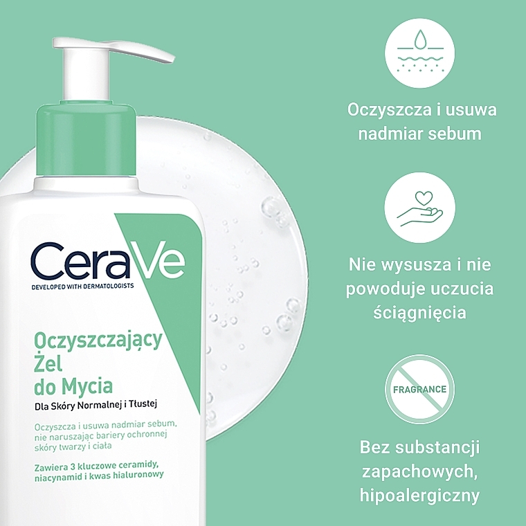 Oczyszczający żel do mycia - CeraVe Foaming Cleanser — Zdjęcie N5