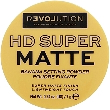 Bananowy puder matujący do utrwalania makijażu - Relove By Revolution HD Super Matte Banana Powder — Zdjęcie N2
