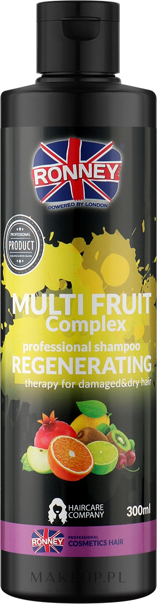 Owocowy szampon do włosów suchych i zniszczonych - Ronney Professional Multi Fruit Complex Regenerating Shampoo — Zdjęcie 300 ml