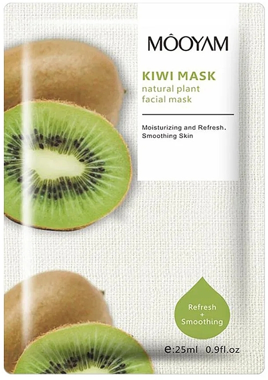 Tonizująca maska ​​z ekstraktem z kiwi - Mooyam Kiwi Mask — Zdjęcie N1