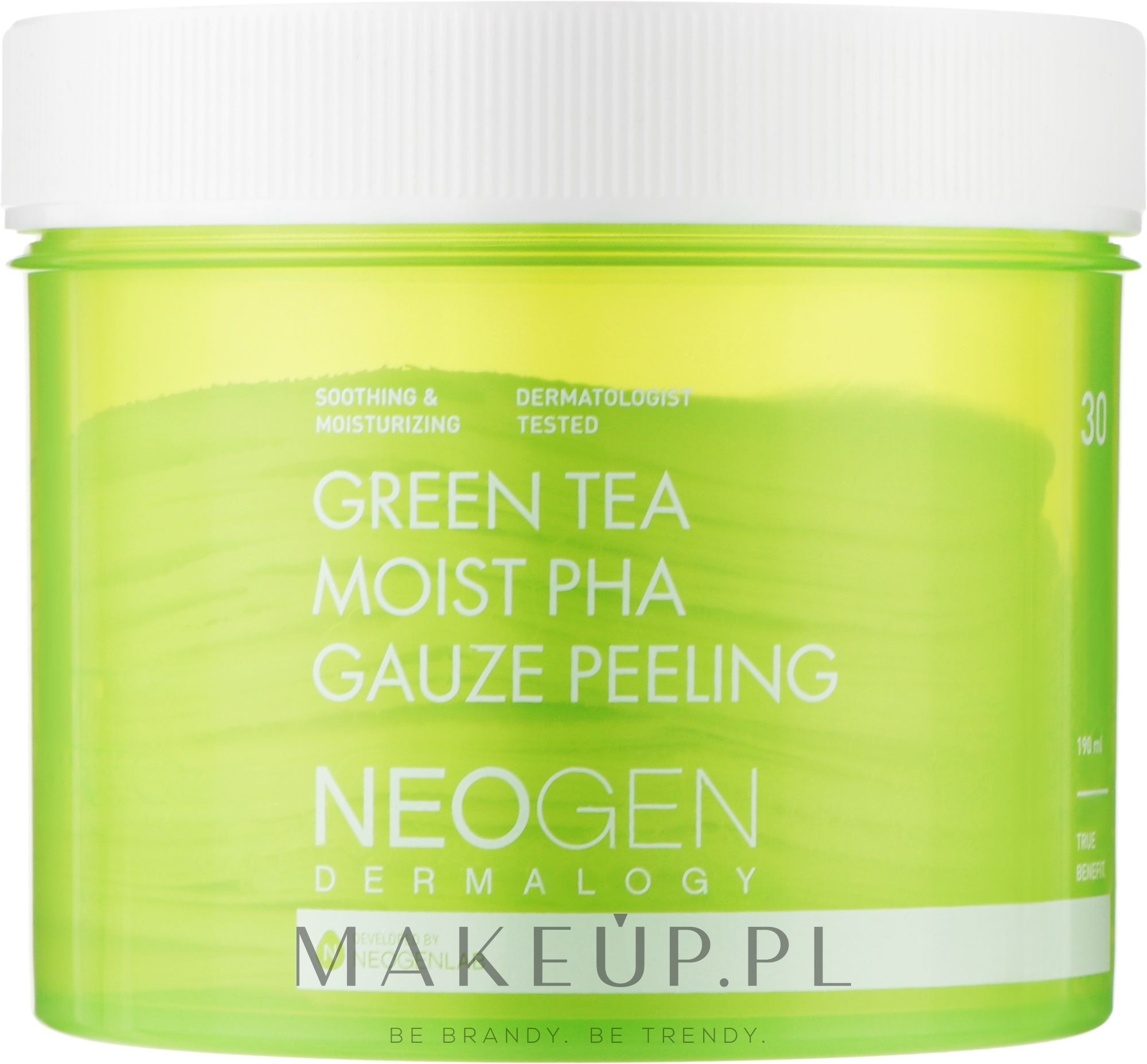 Płatki peelingujące z ekstraktem z zielonej herbaty - Neogen Dermalogy Green Tea Moist Pha Gauze Peeling — Zdjęcie 30 szt.