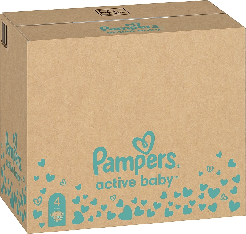 Pampers Active Baby Maxi 4 pieluchy (9-14 kg), 180 szt. - Pampers — Zdjęcie N10