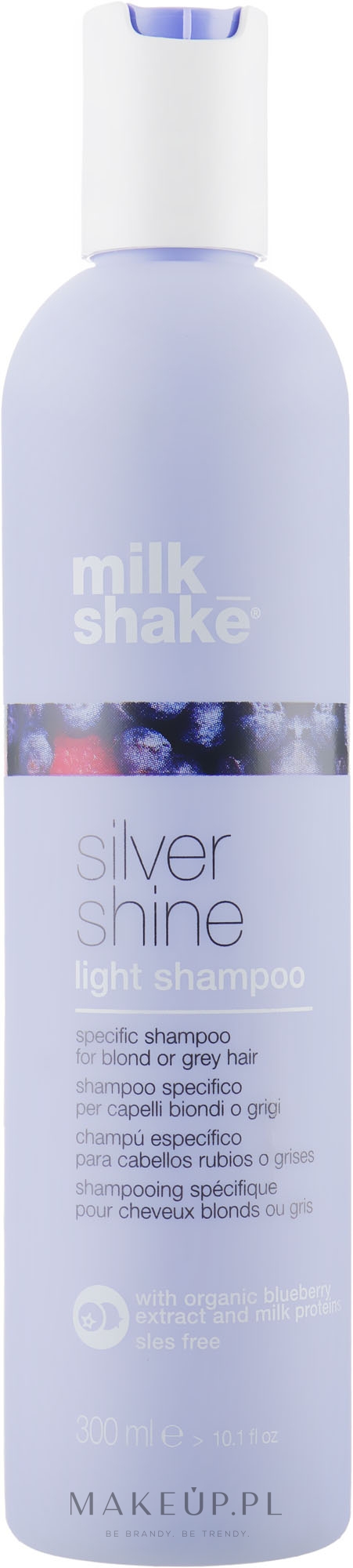 Delikatny szampon do włosów siwych i blond - Milk Shake Silver Shine Light Shampoo — Zdjęcie 300 ml