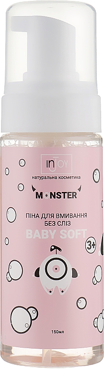 Delikatna pianka do mycia twarzy dla dzieci - InJoy Monsters Line Baby Soft Cleansing Foam — Zdjęcie N1