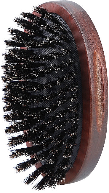 Szczotka do brody z naturalnymi włosami dzika, owalna - Lussoni Men Natural Baerd Brush — Zdjęcie N2