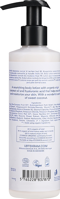 Organiczny odżywczy balsam do ciała do skóry normalnej Kokos - Urtekram Coconut Body Lotion Organic — Zdjęcie N2