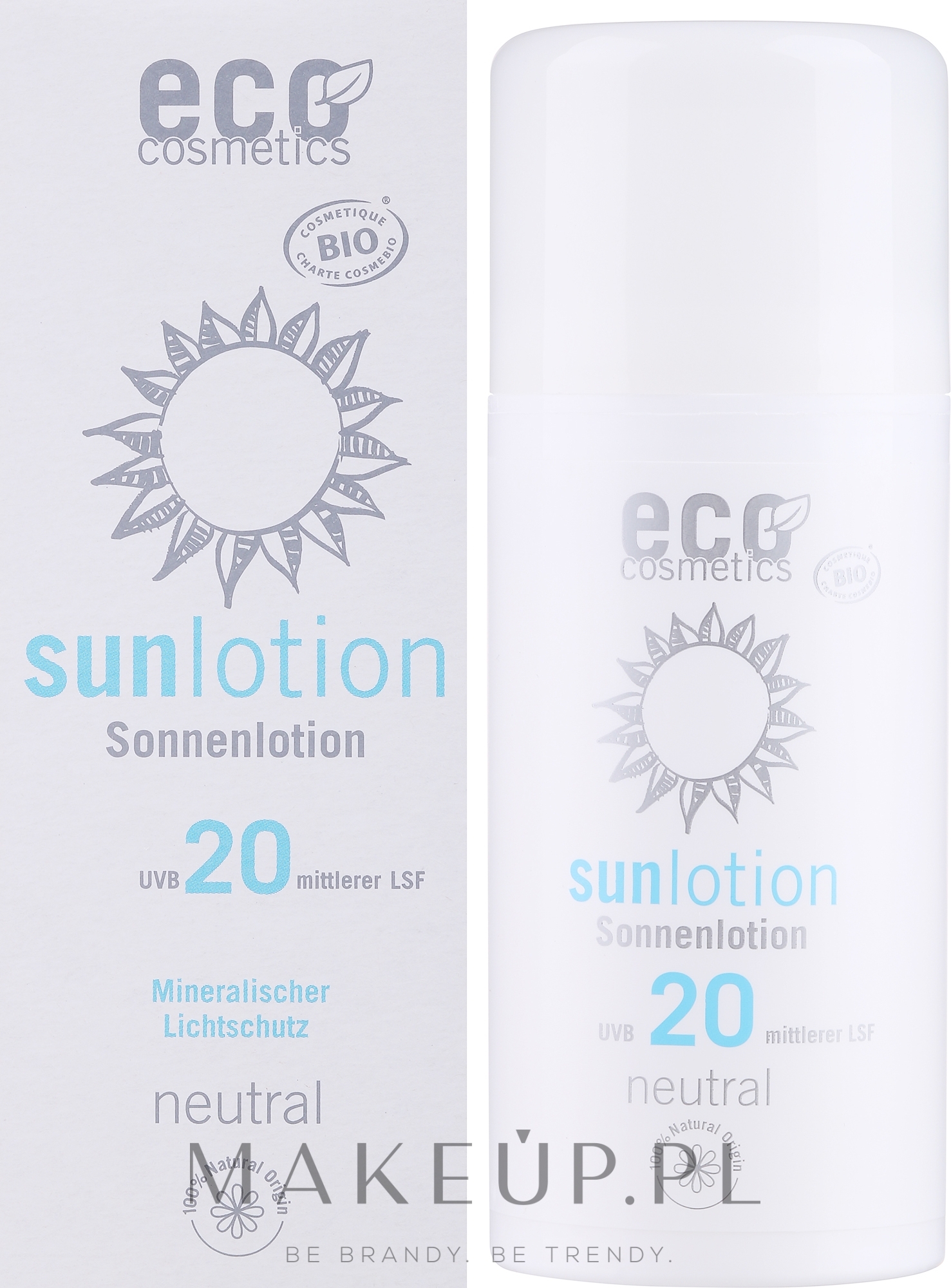 Przeciwsłoneczna emulsja bezzapachowa SPF 20 - Eco Cosmetics Sun Lotion — Zdjęcie 100 ml