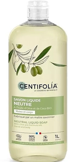Organiczne neutralne mydło w płynie z oliwą z oliwek i kokosem - Centifolia Neutral Liquid Soap — Zdjęcie N2