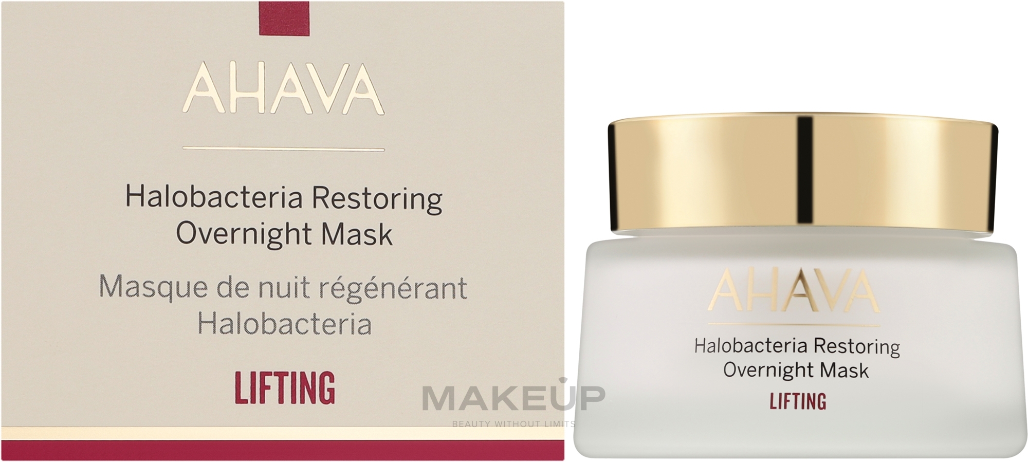 Rewitalizująca maska ​​na noc - Ahava Halobacteria Restoring Overnight Mask Lifting — Zdjęcie 50 ml