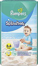 Pieluchomajtki do pływania, rozmiar 3-4 (6-11 kg), 12 szt. - Pampers Splashers — Zdjęcie N3