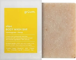 Mydło do ciała z trawą cytrynową i olejem konopnym - Gruum Sapa Body Bar Lemongrass & Hemp  — Zdjęcie N1