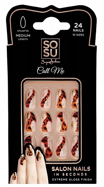 Zestaw sztucznych paznokci - Sosu by SJ Salon Nails In Seconds Call Me — Zdjęcie N1