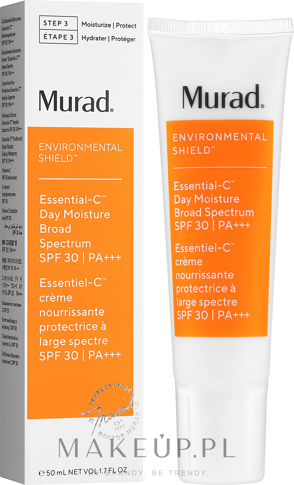 Odmładzający krem na dzień 60+ - Murad Environmental Shield Essential-C Day Moisture Board Spectrum SPF30 PA++ — Zdjęcie 50 ml