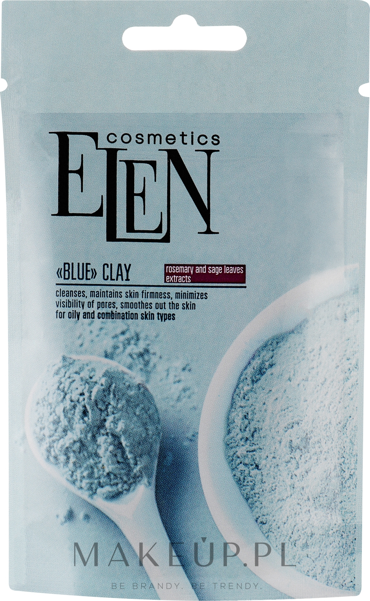 Niebieska glinka z ekstraktem z szałwii i rozmarynu - Elen Cosmetics — Zdjęcie 40 g