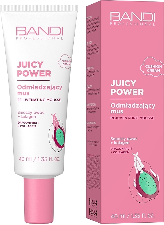 Mus do twarzy - Bandi Professional Juicy Power Rejuvenating Mousse Dragon Fruit + Collagen — Zdjęcie N1