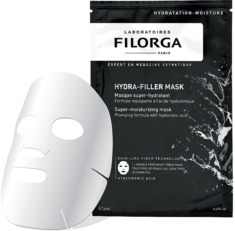 Ujędrniająca maska silnie nawilżająca na bazie kwasu hialuronowego - Filorga Hydra-Filler Mask