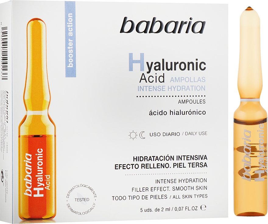 Nawilżająca ampułka z kwasem hialuronowym - Babaria Hyaluronic Acid Ampoule