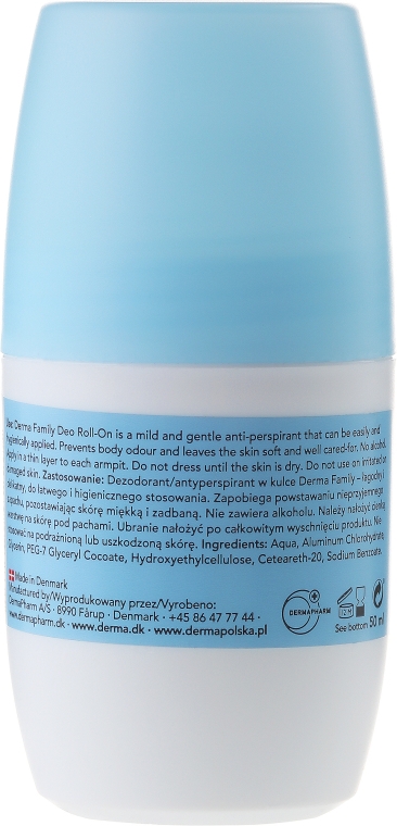 Hipoalergiczny antyperspirant w kulce - Derma Family Roll-On Deodorant — Zdjęcie N3