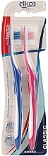 Kup Szczoteczka do zębów, twarda, niebieska+różowa - Elkos Dental Classic