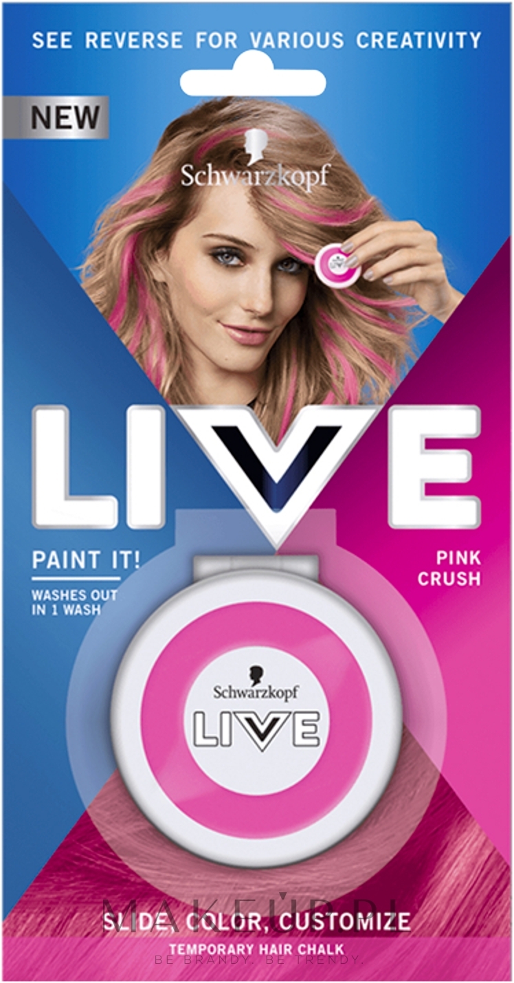 Zmywalna kreda do włosów - Live Paint It! — Zdjęcie Pink Crush