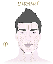 Masażer do twarzy 3D dla mężczyzn z tygrysiego oka - Crystallove  — Zdjęcie N2