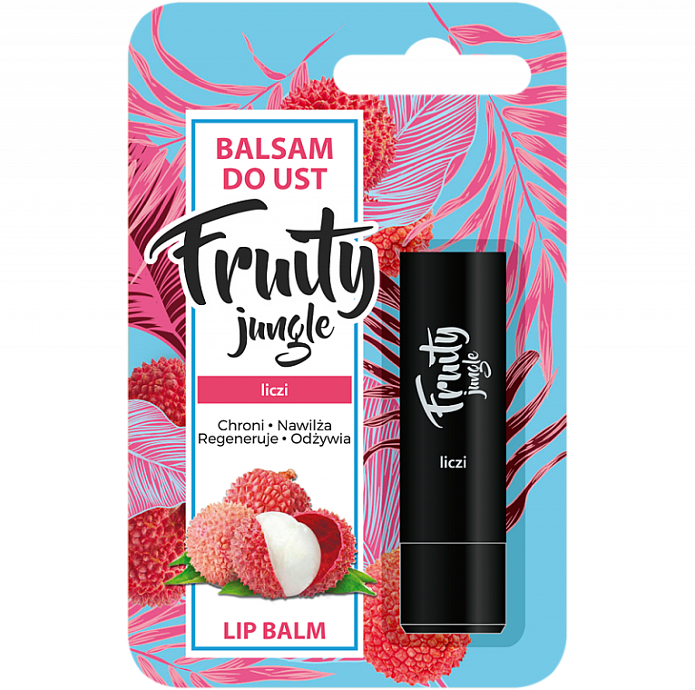 PRZECENA! Nawilżający balsam do ust Liczi - Farmapol Fruity Jungle Lip Balm * — фото N1
