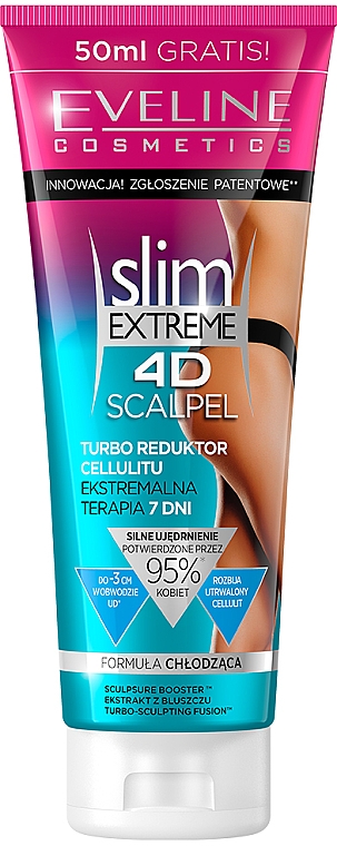 Potrójnie skoncentrowany turbo reduktor cellulitu - Eveline Cosmetics Slim Extreme 4D Scalpel