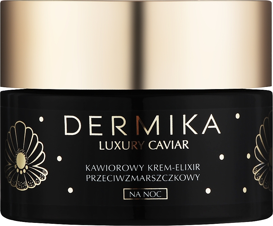 Przeciwzmarszczkowy krem-eliksir do twarzy na noc - Dermika Luxury Caviar Cream Elixir — Zdjęcie N1