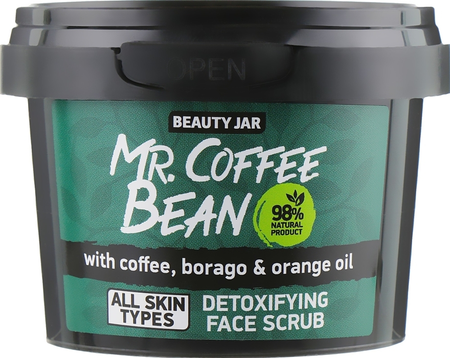 Detoksykujący peeling do twarzy - Beauty Jar Detoxifying Face Scrub Mr. Coffee Bean — Zdjęcie N2